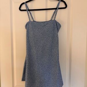 Abercrombie YPB Blue Polka Dot Dress